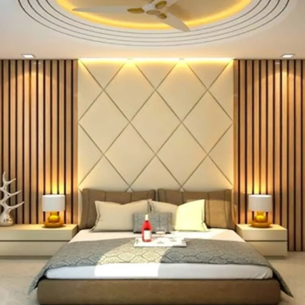 Elegant master bedroom interior design in Mumbai